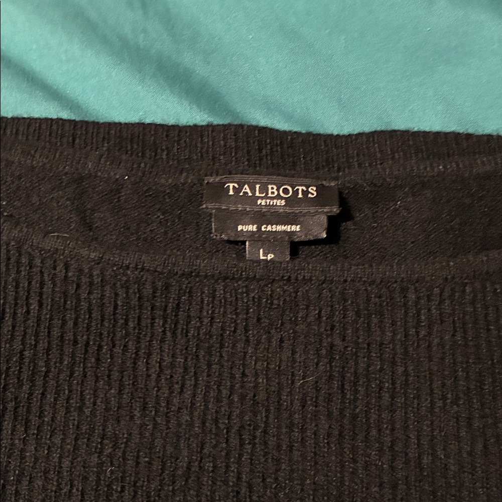 Talbots Women's Black Crew Neck Sweater - Picture 3 of 4